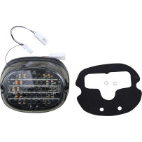 Piloto trasero LED de perfil bajo con intermitentes auxiliares integrados — perfil bajo, lente ahumada, montaje trasero