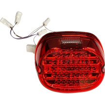 Piloto trasero LED de perfil bajo con intermitentes auxiliares integrados — perfil bajo, rojo, Harley-Davidson®