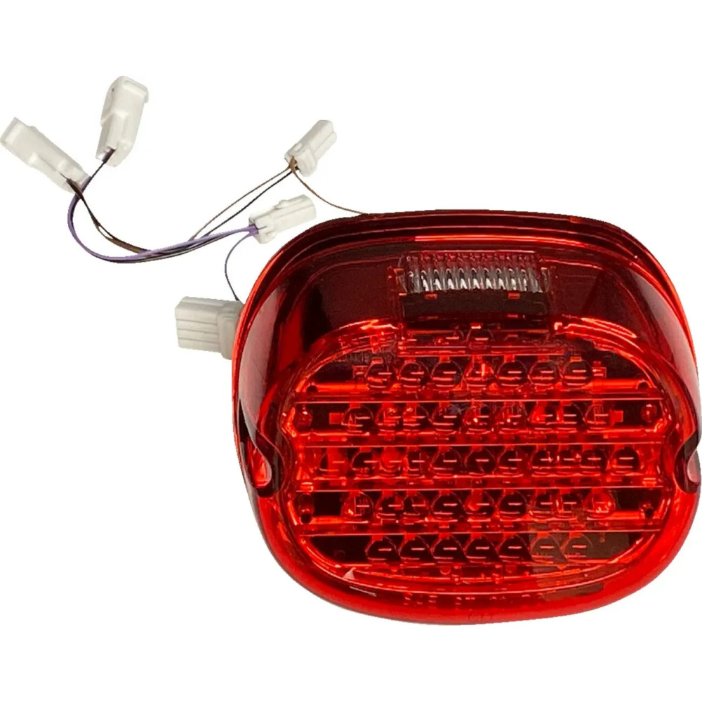 Piloto trasero LED de perfil bajo con intermitentes auxiliares integrados — perfil bajo, rojo, Harley-Davidson®