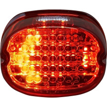Piloto trasero LED de perfil bajo con intermitentes auxiliares integrados — perfil bajo, rojo, Harley-Davidson®