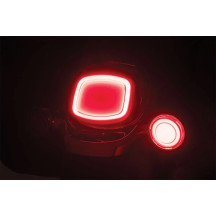 Tracer LED Taillight — Harley-Davidson®, Red lens, Black housing