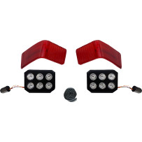 Luces LED Tour-Pak de marcha y freno con lentes — LED rojo, Harley-Davidson®, kit de 6 bombillas