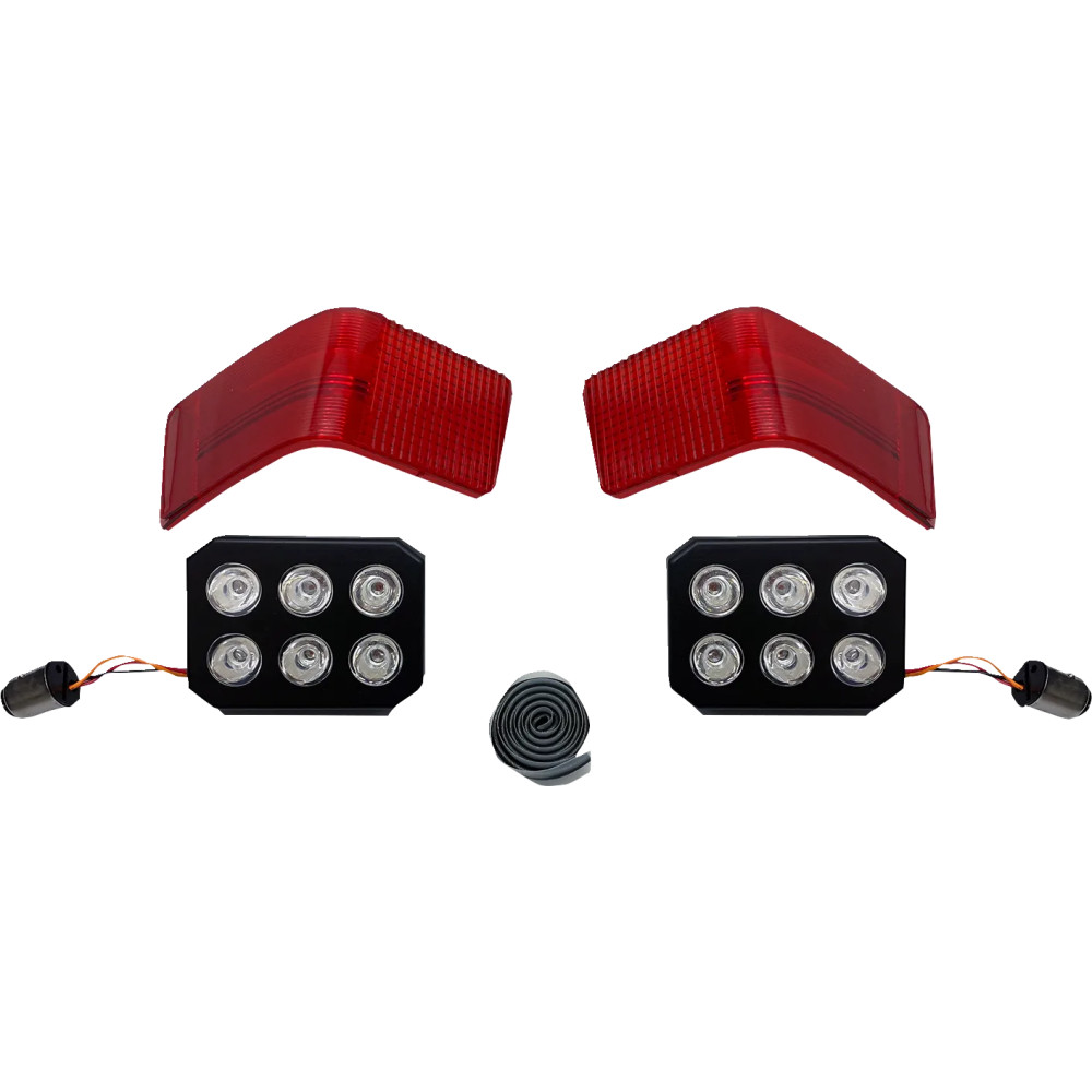Luces LED Tour-Pak de marcha y freno con lentes — LED rojo, Harley-Davidson®, kit de 6 bombillas