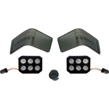 Luces LED Tour-Pak de marcha/freno con lentes — LEDs rojos, lentes ahumadas