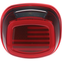Tracer Luces Traseras LED Bandera EE. UU. — Harley-Davidson, lente roja, LED