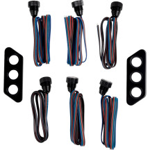 Thunder-Pod Taillight Kit — 95.3 mm x 31.8 mm, Clear lens, Black housing, Harley-Davidson