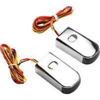 Luces marcadoras LED para tirantes de guardabarros — 12V, traseras, cromo