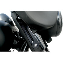 Intermitentes delanteros LED — 12V, carcasa negra, lente ahumada, LED ámbar