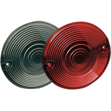 Replacement Turn Signal Lenses for OEM Turn Signals — 82.6 mm (3-1/4"), rear, red, pair