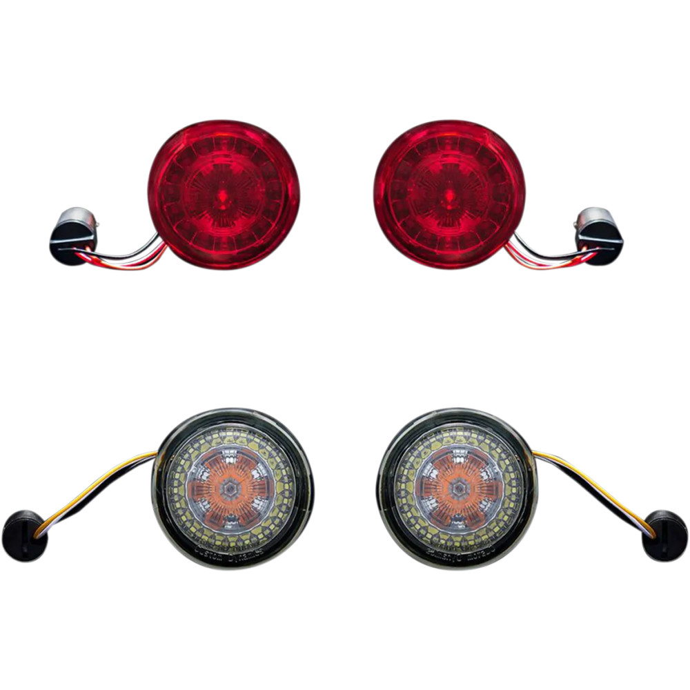 ProBEAM® Kit de conversión de intermitentes delanteros y traseros — casquillo 1157, LED, ahumado delante/rojo detrás
