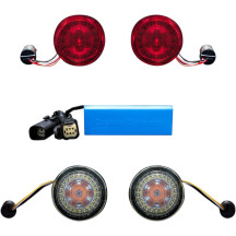 ProBEAM® Front and Rear Turn Signal Conversion Kit — 1157 fit, smoke front lens, red rear lens