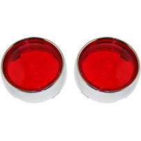 Embellecedor/Lentes para intermitentes ProBEAM® Bullet — cromo, lente roja