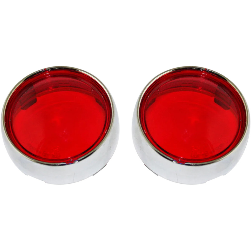 Embellecedor/Lentes para intermitentes ProBEAM® Bullet — cromo, lente roja