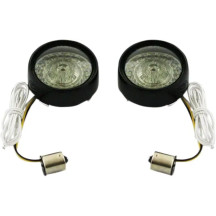 Intermitente LED ProBEAM® Ringz con embellecedor Bullet — casquillo 1156, halo ámbar/blanco, negro brillante