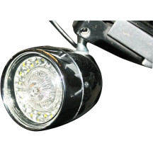 Intermitente LED ProBEAM® Ringz Bullet Bezel — acople 1157, cromo, ámbar/blanco, lente ahumada
