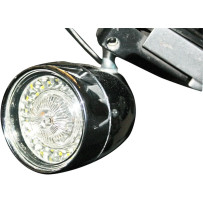 Intermitente LED ProBEAM® Ringz Bullet Bezel — acople 1157, cromo, ámbar/blanco, lente ahumada