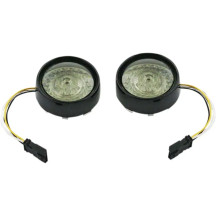 ProBEAM® Ringz Bullet Bezel LED Intermitente — base JAE, negro brillante, lente ahumada, ámbar y blanco