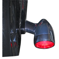 Insertos LED ProBeam® Bullet para intermitente trasero con bisel — zócalo 1157, lente roja, acabado cromado