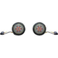 ProBEAM® ámbar/blanco Dynamic Ringz™ — Harley-Davidson®, casquillo JAE, lente ahumada