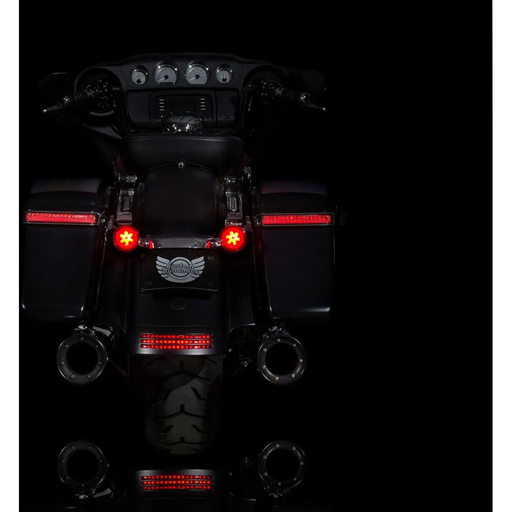 ProBEAM® Intermitentes LED rojos con lentes rojas — ajuste JAE, compatibles con Harley-Davidson®, rojo