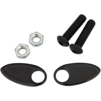 Rear Turn Signal Cover Plates — Black, Pair