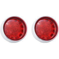 Insertos traseros de intermitente LED ProBeam® con bisel tipo bala — casquillo 1156, cromado, lente roja