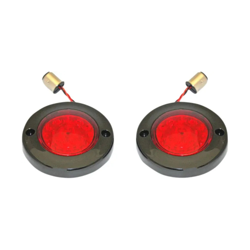 ProBEAM® Intermitentes traseros LED con bisel plano — base 1156, lente roja