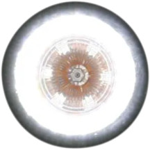 ProBEAM® Intermitentes universales LED con aro estilo bala — 79.4 mm longitud, 57.2 mm diámetro, cromado