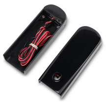 Fender Strut LED Marker Lights — 12V, rear mount, black housing, red LED