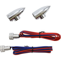 Luces LED Lightning Bullets Run/Turn — ámbar, carcasa cromada