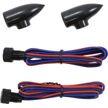 Luces LED Lightning Bullets Run/Turn — ámbar, negro brillante