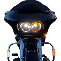ProBEAM Road Glide Intermitentes — par, negro brillante, LED ámbar y blanco