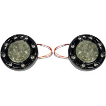 ProBEAM® Rear Bullet Ringz™ — base 1157, negro, lente ahumada