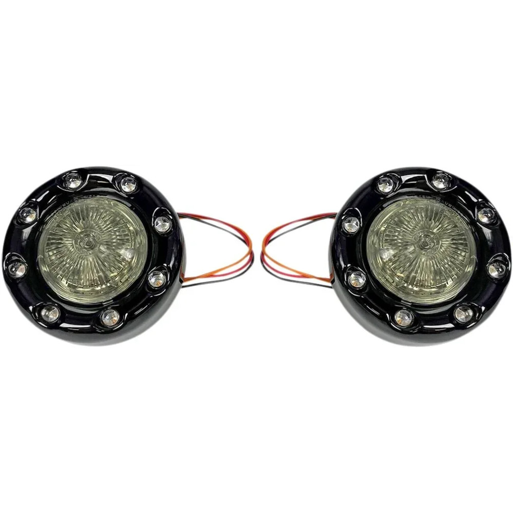 ProBEAM® Rear Bullet Ringz™ — base 1157, negro, lente ahumada