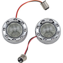 ProBEAM® Rear Bullet Ringz™ — base 1157, rojo, cromo