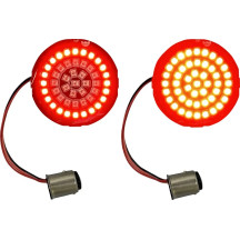 Insertos LED Genesis® 4 con anillo rojo para intermitentes — 48 LED, casquillo 1157, trasero