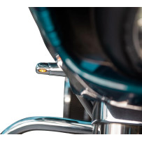 Elypse LED Front Turn Signals — smoked lens, chrome, front pair, bolt-on