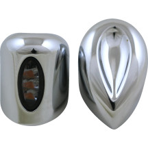 Elypse LED Intermitentes Delanteros — lente ahumada, cromo, par delantero, montaje con perno