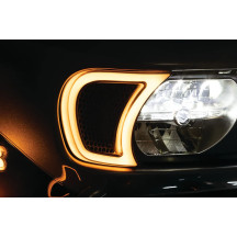 Tracer Headlight Vent Accents — 7" (18 cm), 152 mm (6"), Amber & White LEDs, Harley-Davidson®