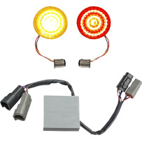 Insertos SMART LED para intermitentes tipo bala — 1157, 48 LEDs, ámbar y rojo, trasero