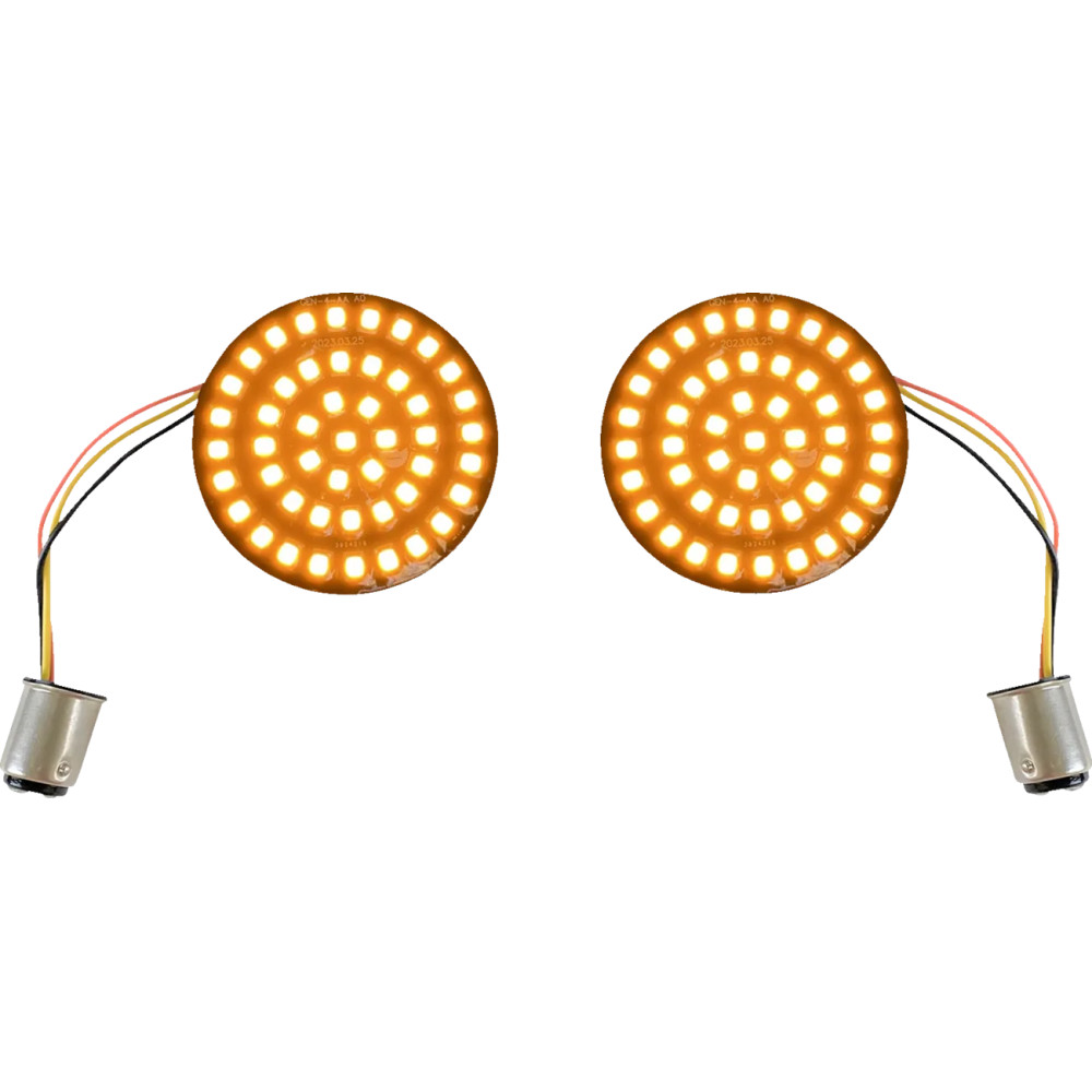 Genesis® 4 Inserto delantero de señal de giro ámbar sólido — base 1157, 48 LED, ámbar