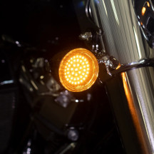 Genesis® 4 Inserto delantero de señal de giro ámbar sólido — base 1157, 48 LED, ámbar