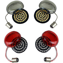 Genesis® 4 Kit de intermitentes LED delantero y trasero — base de bombilla 1157, delantero y trasero, lentes delanteros ahumados
