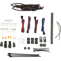 Kit de luces traseras Bag Bolts con Lightning Bolts — 12V, negro anodizado, montaje al ras