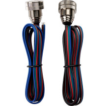 Pilotos traseros Thunder Bolt — 19.1 mm (3/4"), 12V, montaje empotrado, cromado, ámbar/rojo