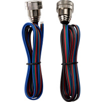 Pilotos traseros Thunder Bolt — 19.1 mm (3/4"), 12V, montaje empotrado, cromado, ámbar/rojo