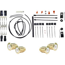 Kit de luces traseras Bag Bolts con Thunder Bolts — 12V, montaje empotrado, latón