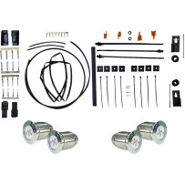 Kit de pilotos traseros Bag Bolts con Thunder Bolts — 12V, montaje al ras, cromo
