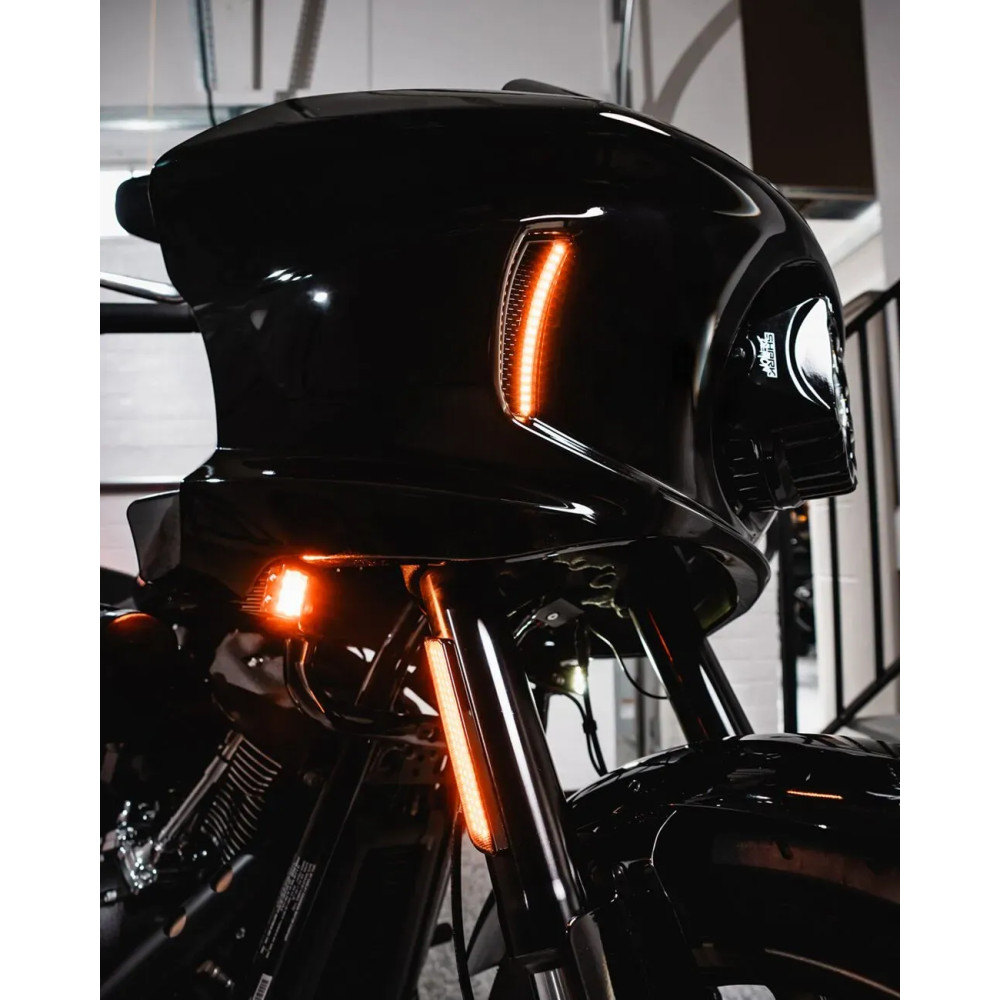 Intermitentes delanteros LED Performance — Harley-Davidson®, negro brillante