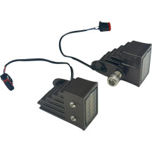 Intermitentes delanteros LED de alto rendimiento — Para Harley-Davidson, carcasa bronce oscuro, LEDs ámbar y blancos